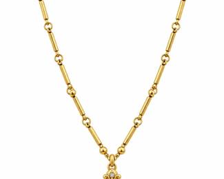 Colar Dourado com Cruz Ornate