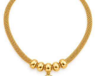 Colar Dourado com Pingente Cristal