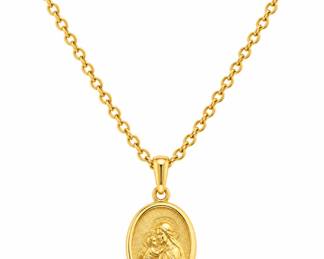 Medalha Dourada de Nossa Senhora e Menino