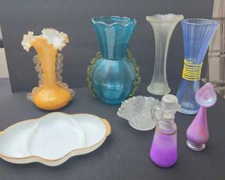 BE109Vintage MidCentury Hand Blown Art Glass
