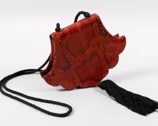 Yves Saint Laurent, Red Python Bag, Russian Collection, ca. 1976