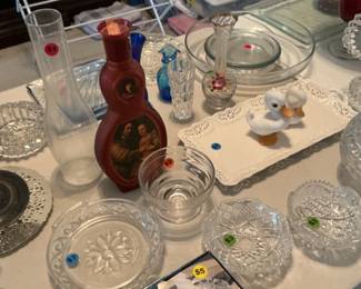 Decater, Plates & Bowls