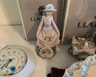 LLadro' Flowers in The Basket Figurine