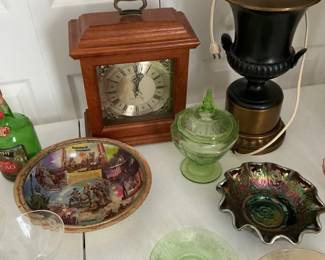 Green Uranium Glass and Pink Depression