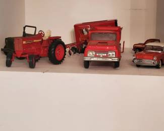 Toy tractors and Trucks