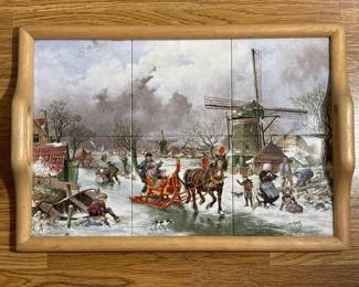 087 handdecoratedtileservingtray