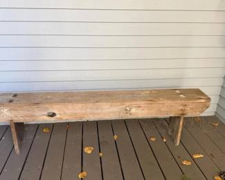 006 rusticwoodenbenchinprimitivestyle