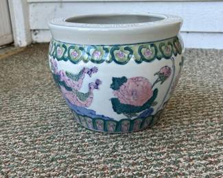 045 chinesebirdandfloralceramicplanter