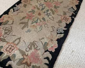 293 handhookedfloralruginearlyamerican