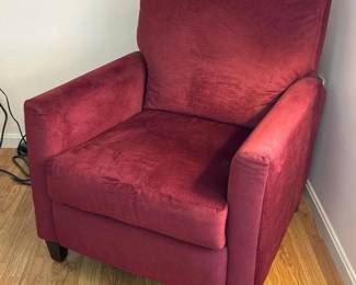 170 upholsteredreclinerchairinredmicrof