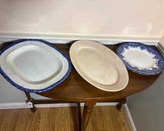 110 antiquetransferwareplattersandplates