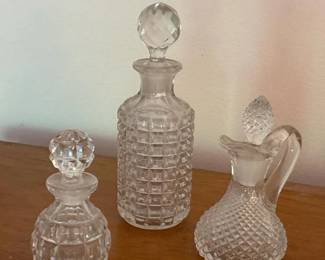 140 pressedglasscruetandperfumebottles