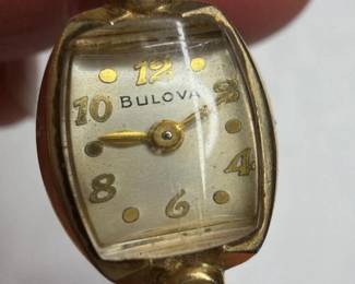 405 bulova14kgoldladieswristwatch