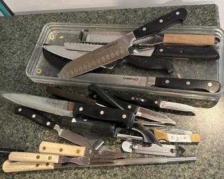 245 assortedkitchenknivesutensilsandmic