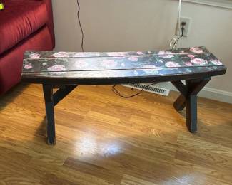 172 handpaintedrusticwoodenbench