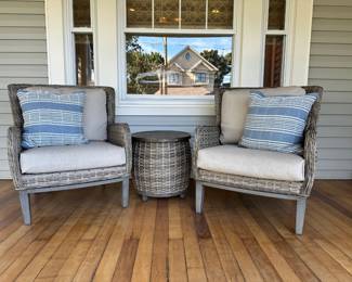Pair or Porch Chairs w/ Side Table