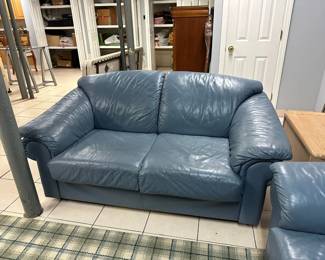 Vintage Leather Love Seat