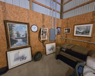 Artwork , stone sink, rv hide a bed