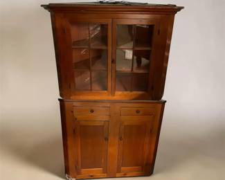 Antique Corner Hutch