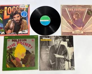 Vintage Rock Pop Vinyls Nilsson, Rod Stewart, Kenny Loggins, The Rascals