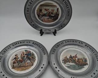 Vintage American Revolution Commemorative Plates