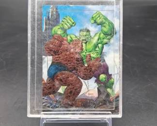 1992 SkyBox Marvel Masterpieces Thing vs. Hulk Card