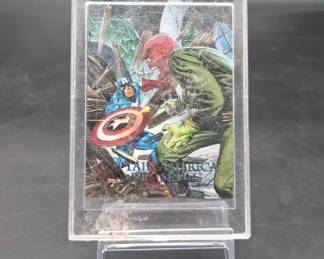 1992 SkyBox Marvel Masterpieces Captain America vs. Red Skull Card