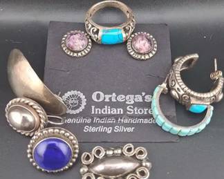 Southwest Sterling Earring And Ring Assortment Some Singles