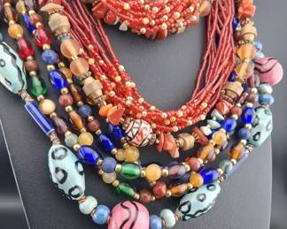Funky Chunky Colorful Beaded Necklaces