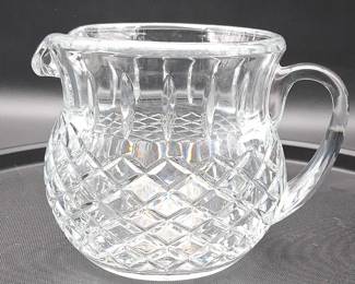 Vintage Diamond Cut Lead Crystal Mini Pitcher