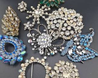Vintage Rhinestone Brooches