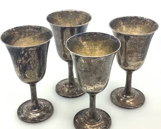 01 Set of 4 Wallace Sterling Silver Goblets No. 4 757g