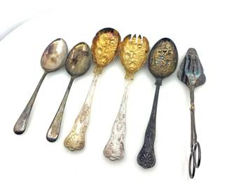 Vintage Silverplate Serving Utensils Marlow Sheffield England 7 Pc
