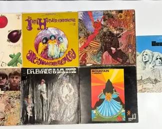 Vintage Classic Psych Rock 7LP Lot Jimi Hendrix, Deep Purple, Cream, Santana