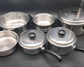 Vintage Saladmaster Stainless Steel Cookware Set Pots, Pans Lids