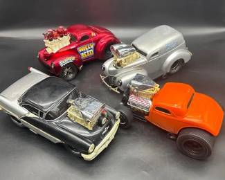 Vintage Fun Line Muscle Machines 118 Scale, Custom Diecast Toy Car Lot Of Four