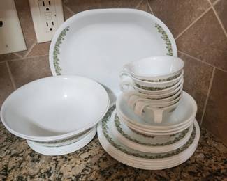 Corelle "Spring Blossom Green" or "crazy daisy"