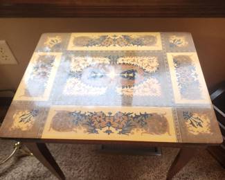 Italian Marquetry music box table