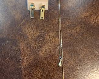 Vintage zipper earing and neclace set