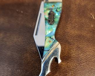 Steel warrior abalone lady leg knife