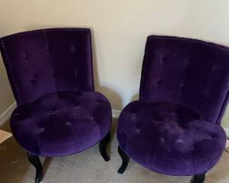 Two Lovely Purple Sitting Chairs