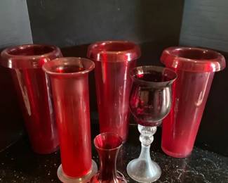 Red Glass Decor