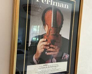 Itzhak Perlman signed poster print