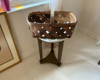 Vintage Splint harvest basket