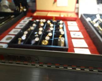 Mostly Beautaiful PIns and 2 Rows of American Coins