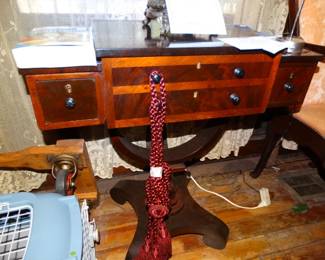 Thie is another American Empire Piece a Lift Top sewing Cabinet That is Finished on the Back to look exactly like the Front