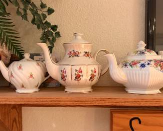 Collectors Teapots including Sadler made in England, Donegal