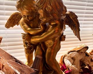 Approx 3 ft tall gold angels