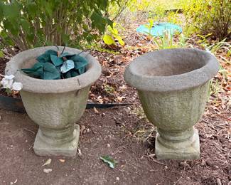 Pair of Concrete Planters