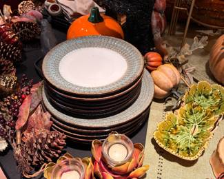 Pier One Luncheon Size and Dinner Size Plates